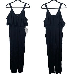 Avec Les Filles Navy Blue Jumpsuit Size Small